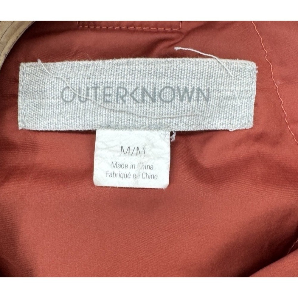 Outerknown Phoenix Quilted‎ Down Puffer Warm Lightweight Jacket Orange Women's M - Picture 3 of 8